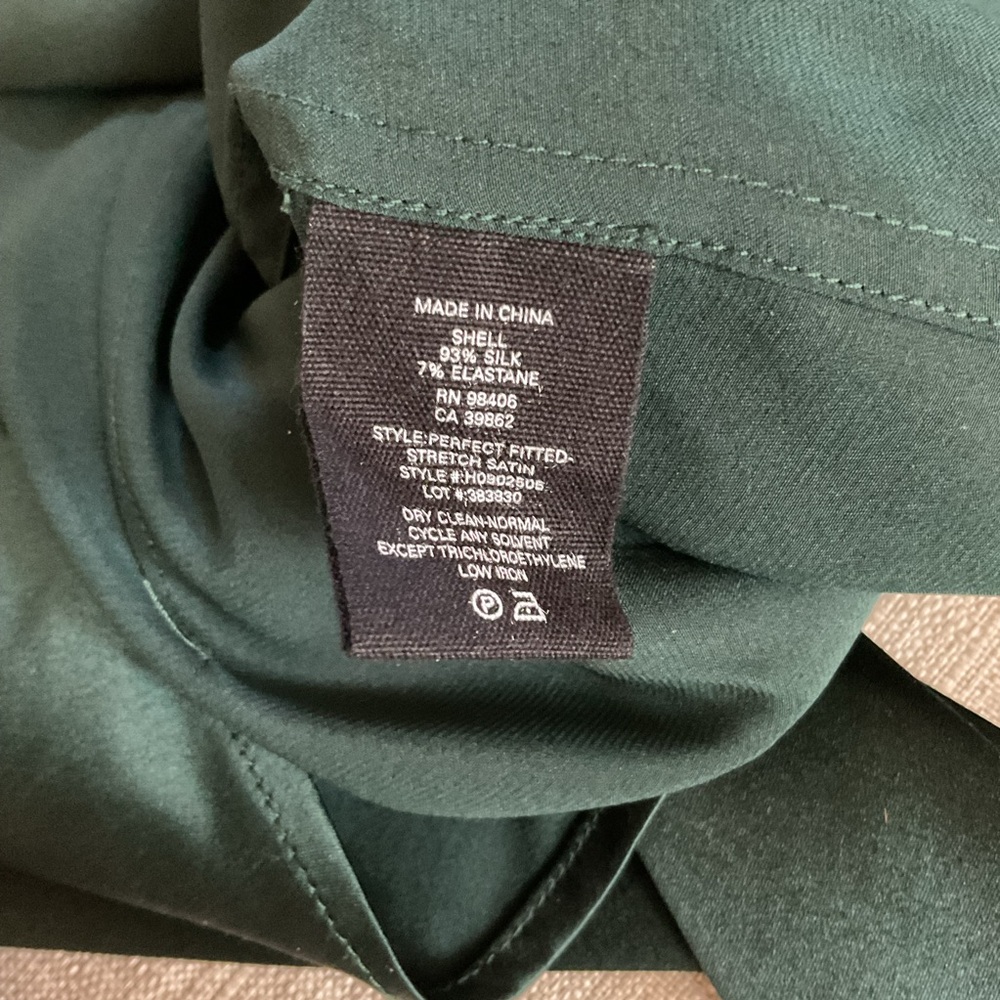 Theory Perfect Fitted Button-Front Stretch-Satin … - image 8